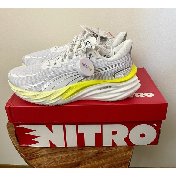 Puma Shoes - PUMA Velocity NITRO‎ 4 Women's White Apple Spritz Running HYROX Size 8